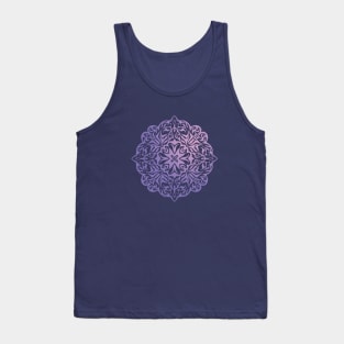 Polynesian style tattoo mandala purple Tank Top